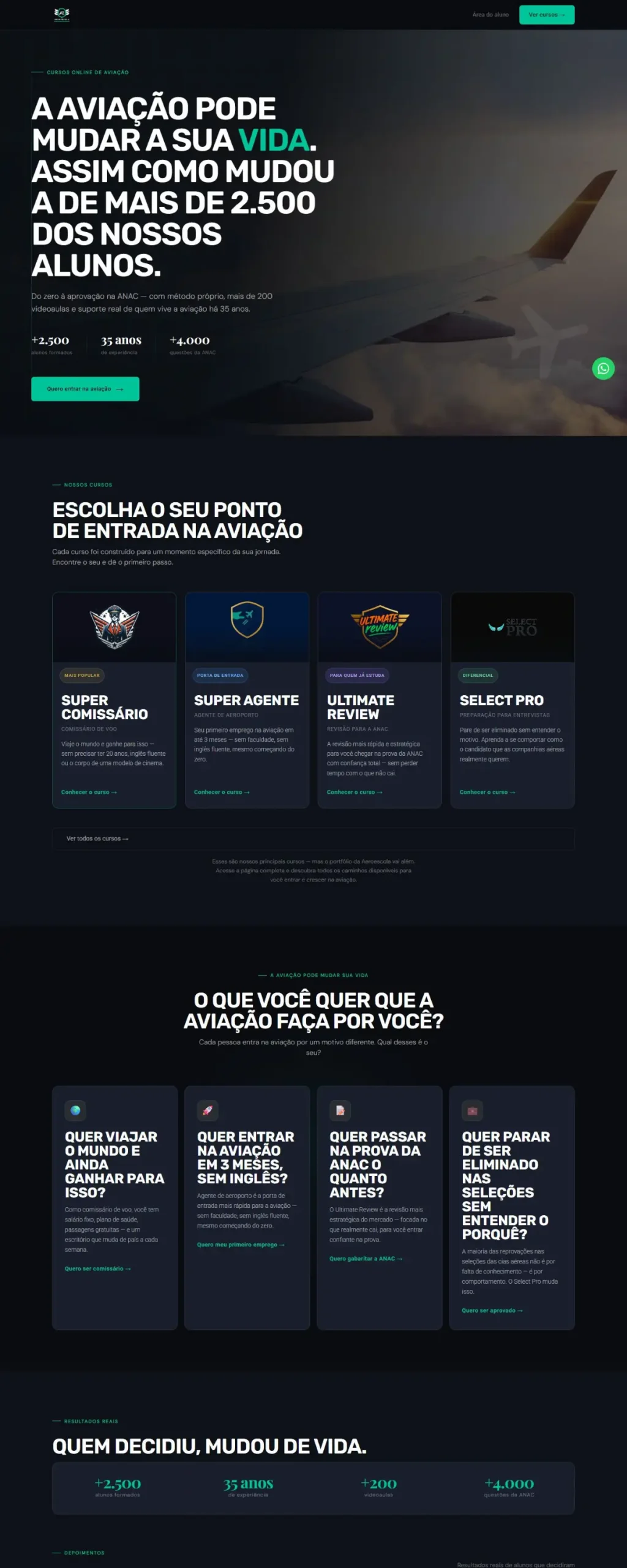 Site real da Aeroescola